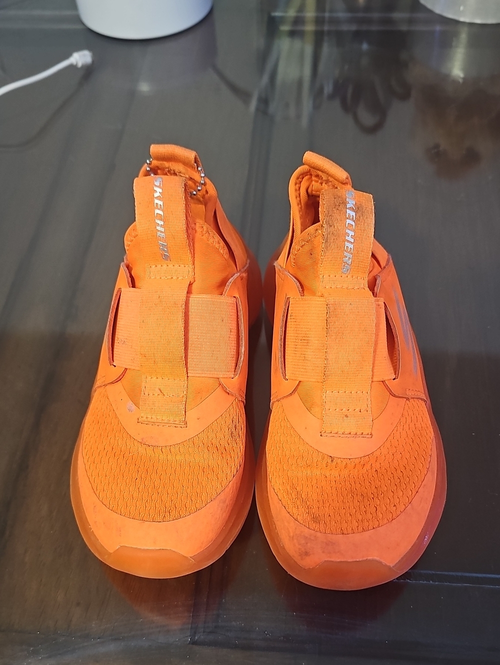 Skechers Kids' Slip-On Sneakers in Bright Orange